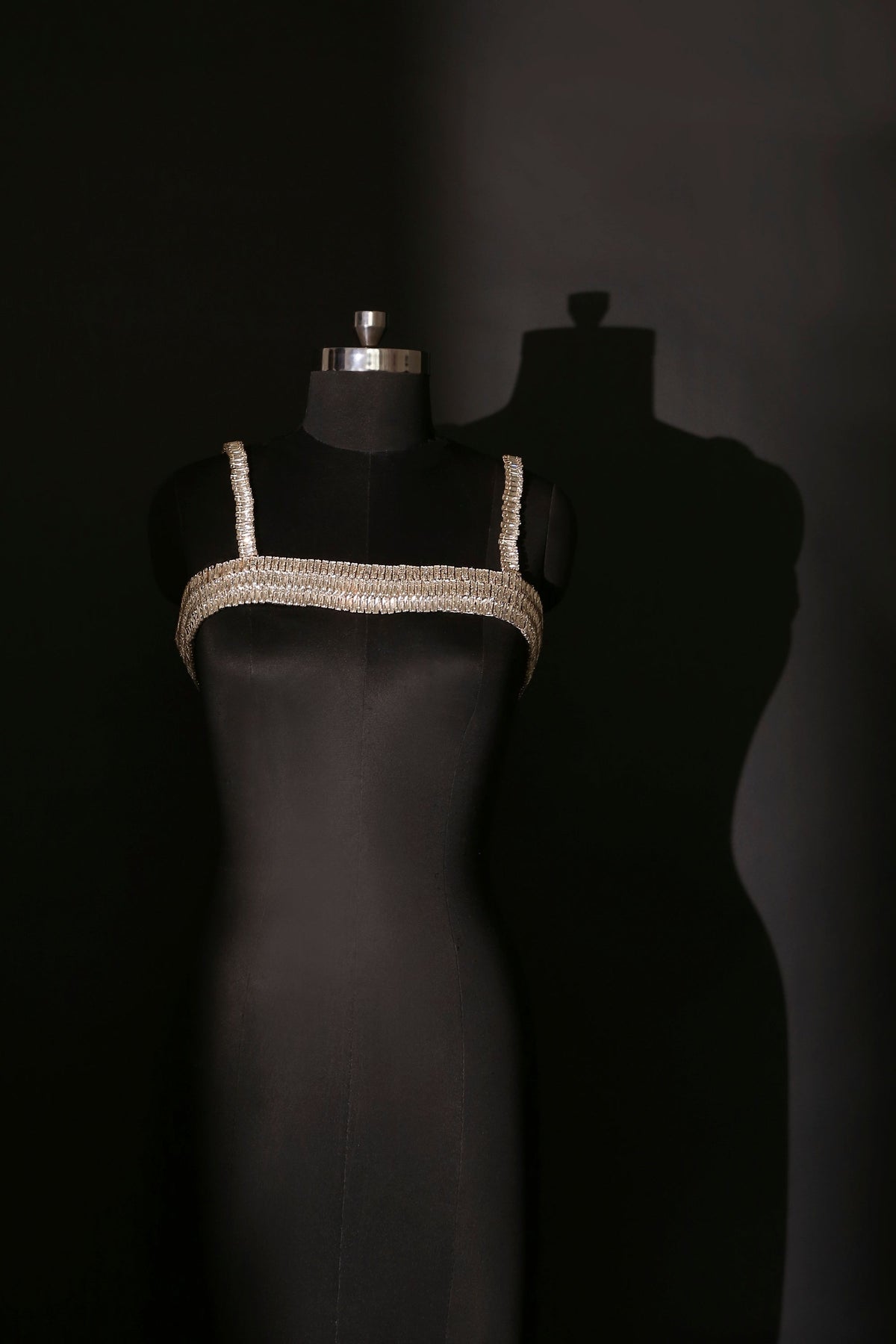 Detachable Rhinestones Neckline