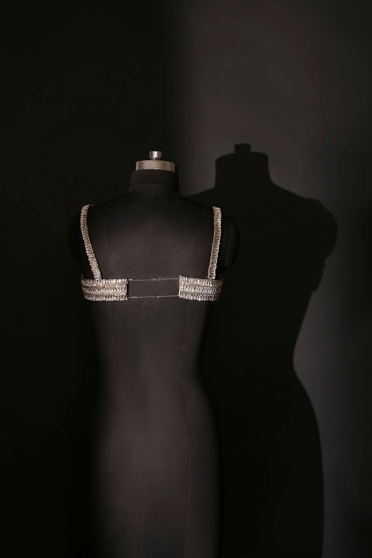 Detachable Rhinestones Neckline