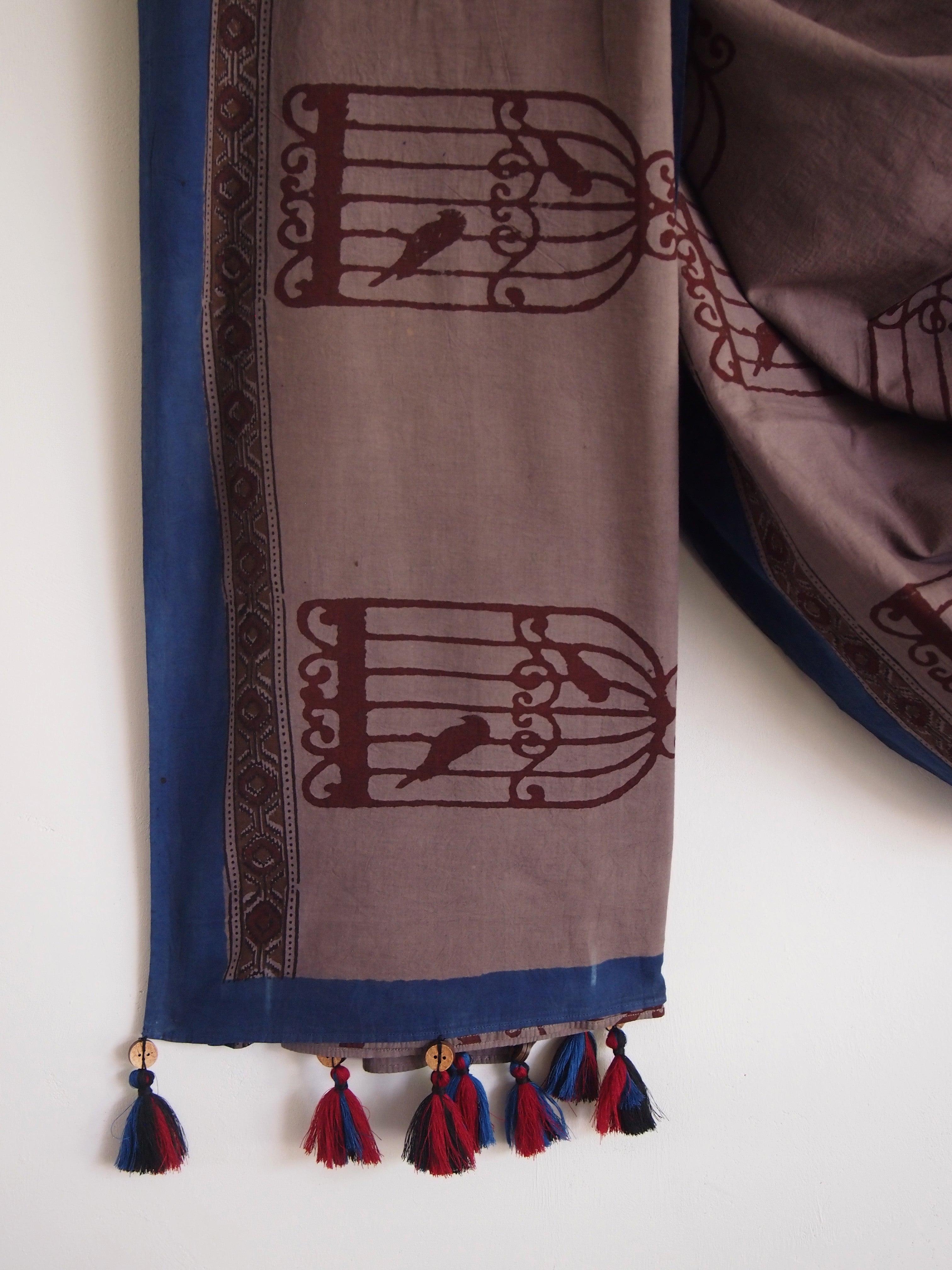 SAREE - Cage with dark gray - CHHAPA