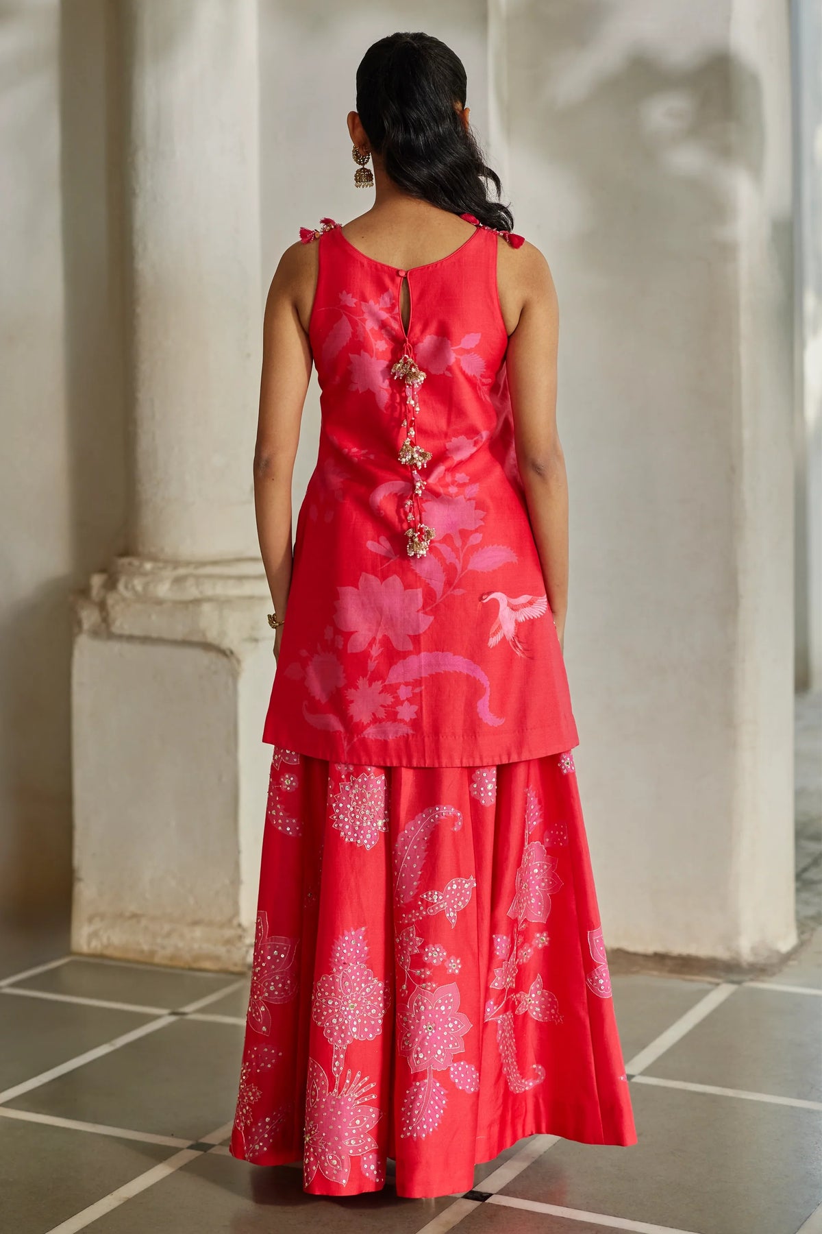 HALO KURTI SET – RED
