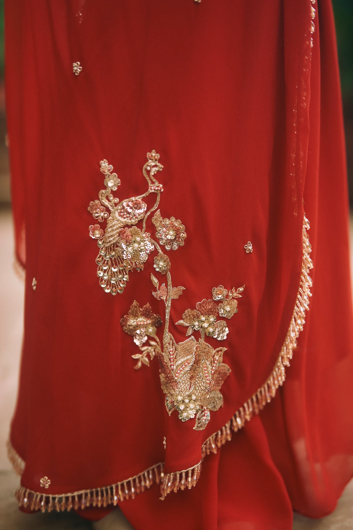 KAIA SAREE SET – CRIMSON RED