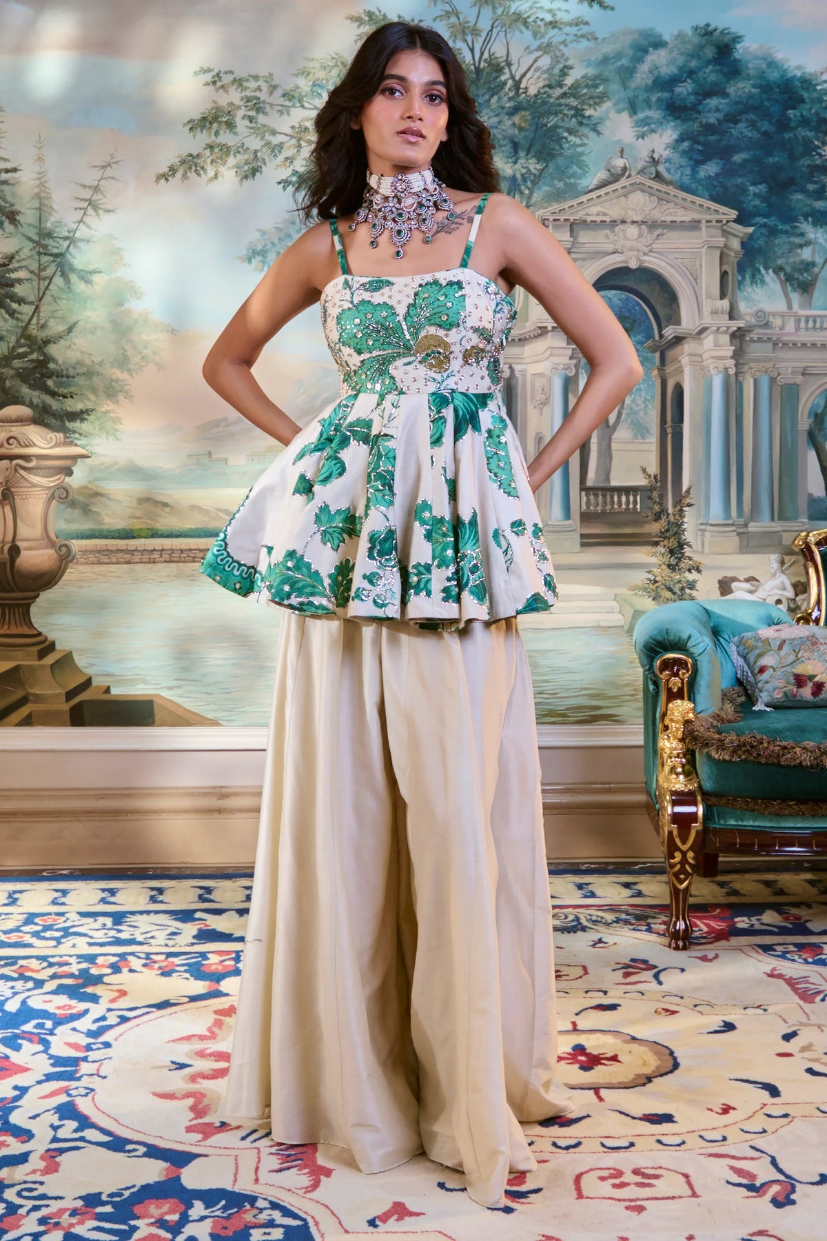 FARAH PEPLUM SET