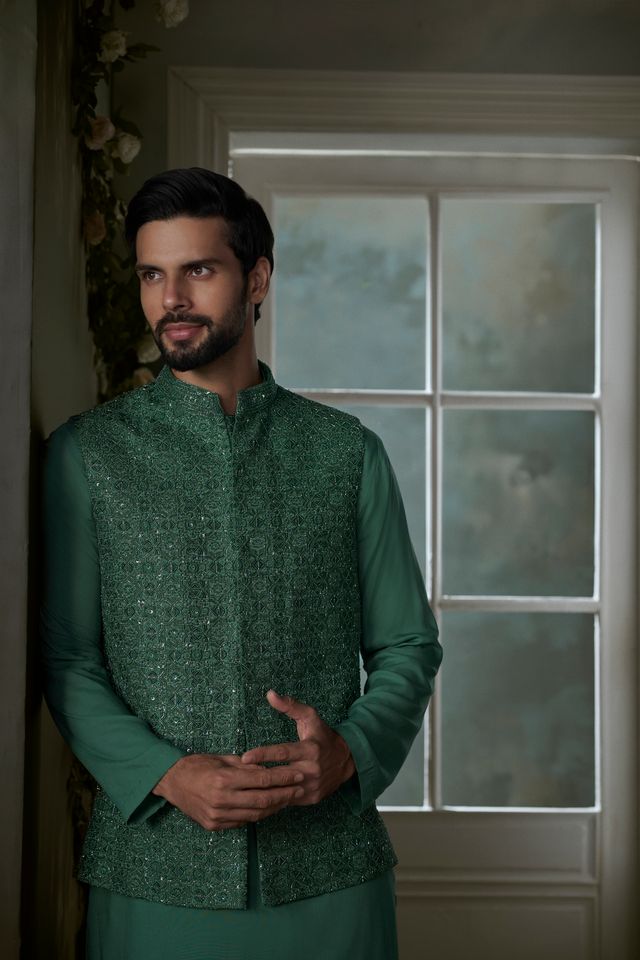 Kurta Salwar Bundi Jacket Set