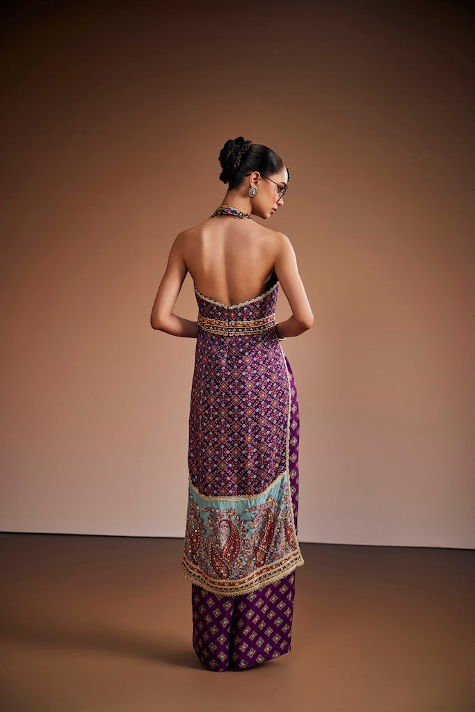 Royal purple regal paisley co-ord set