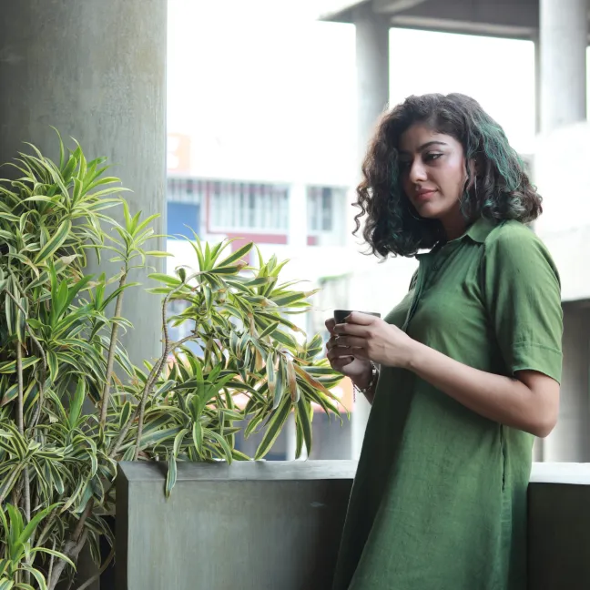 Rupak- Classic Dress for Women | Naturally Dyed | Organic Cotton
