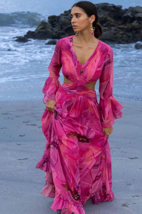 Moonpetal cut-out maxi