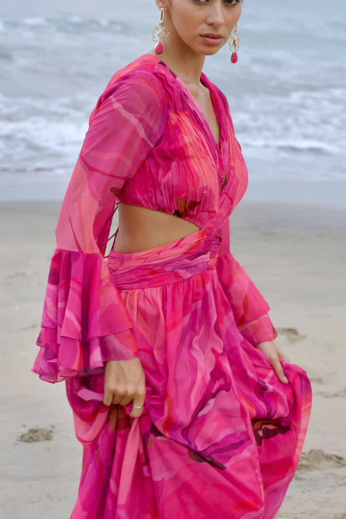 Moonpetal cut-out maxi