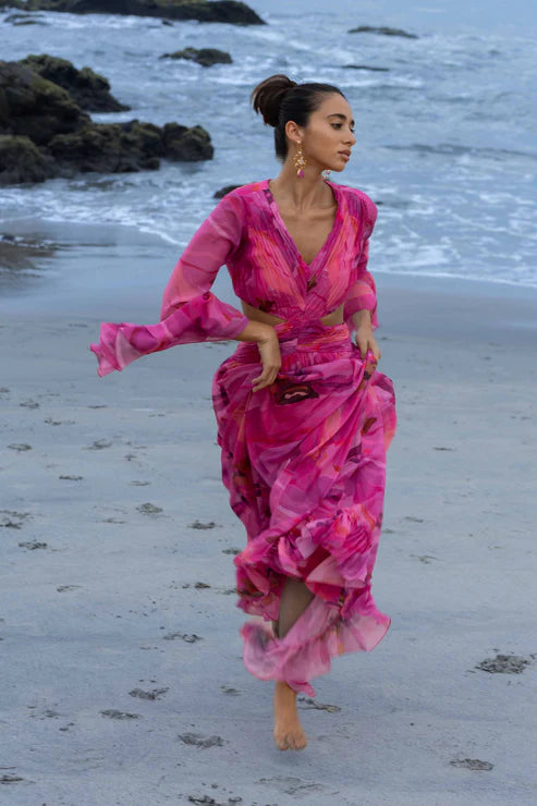 Moonpetal cut-out maxi
