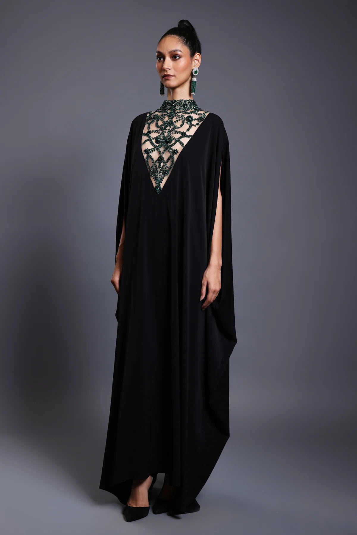CF crystal kaftan emerald