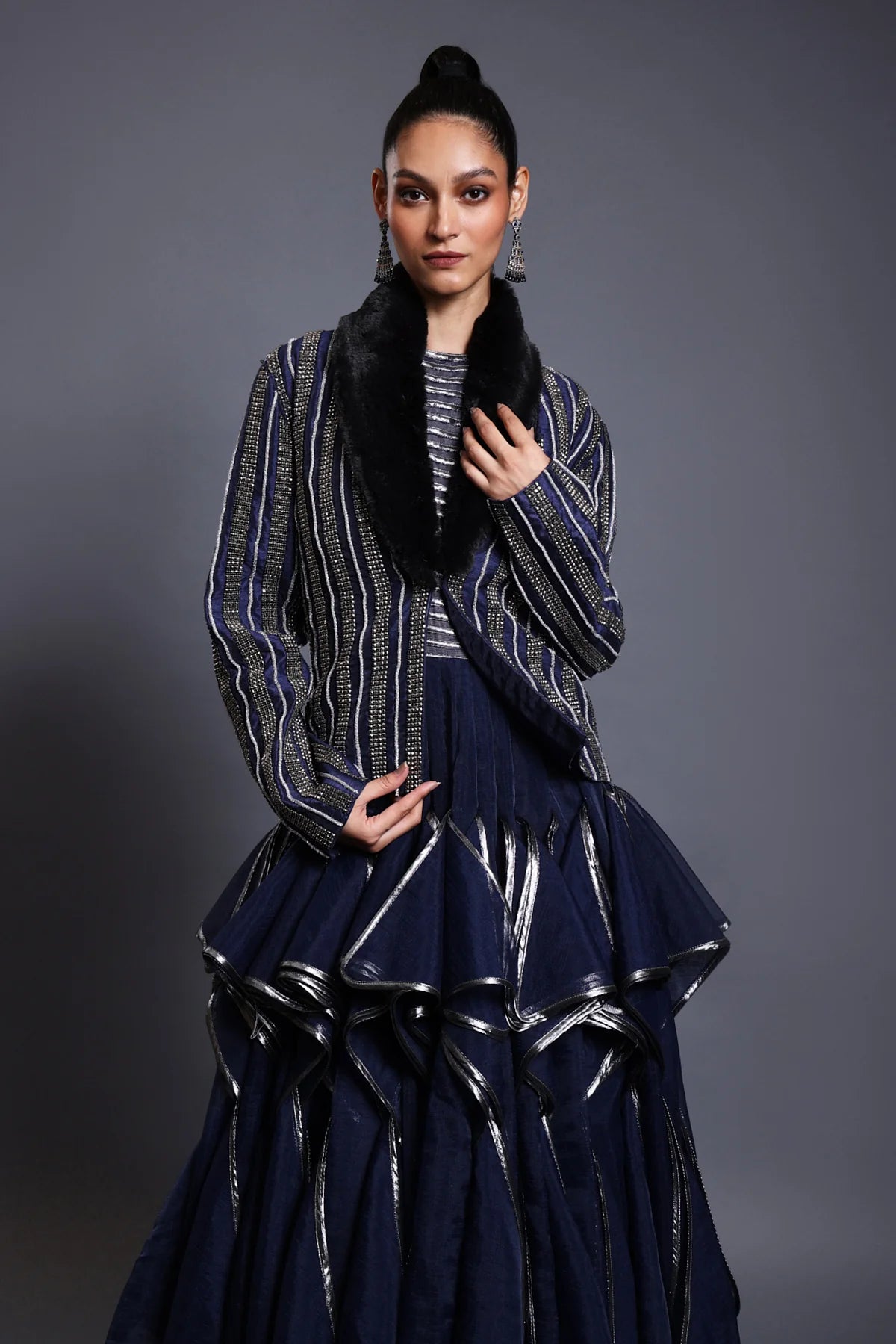 CF crystal jacket navy