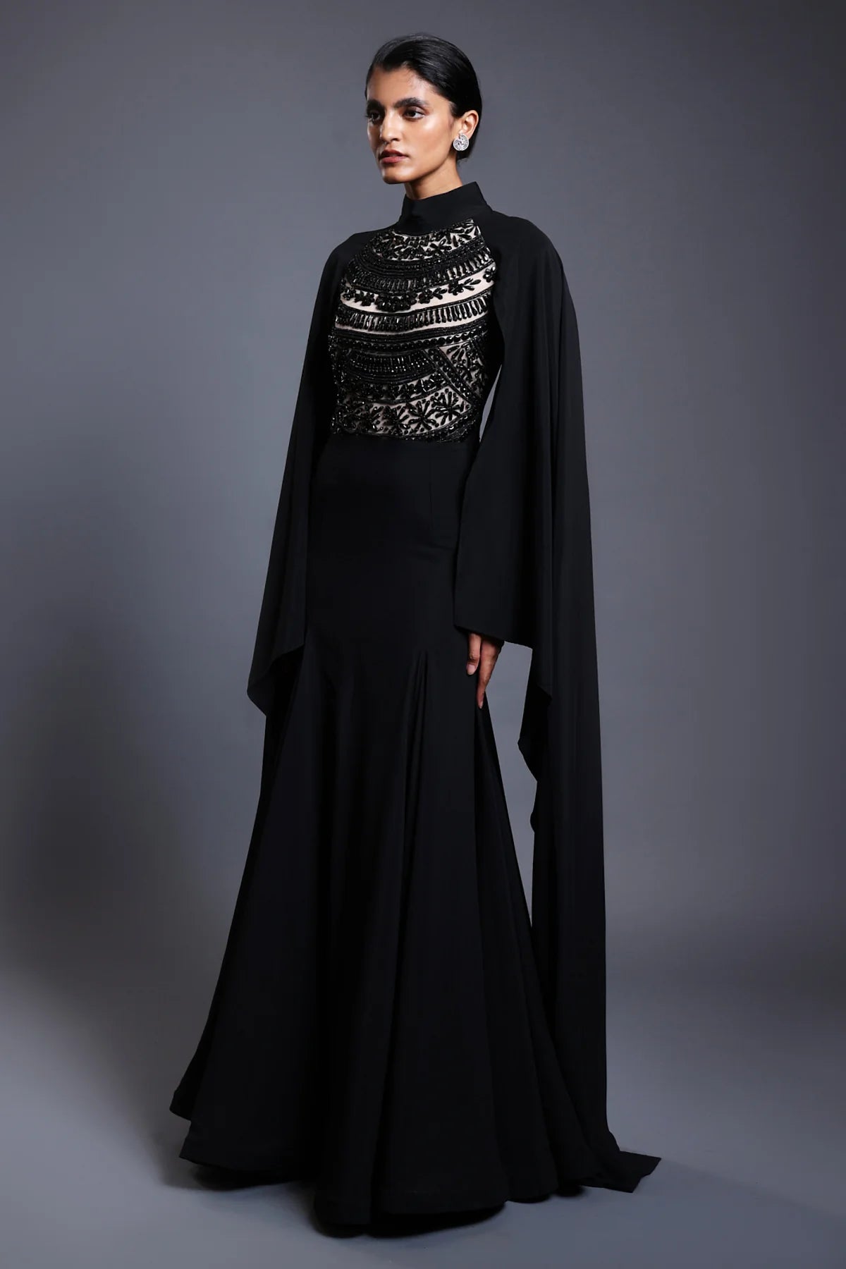 CF crystal gown black