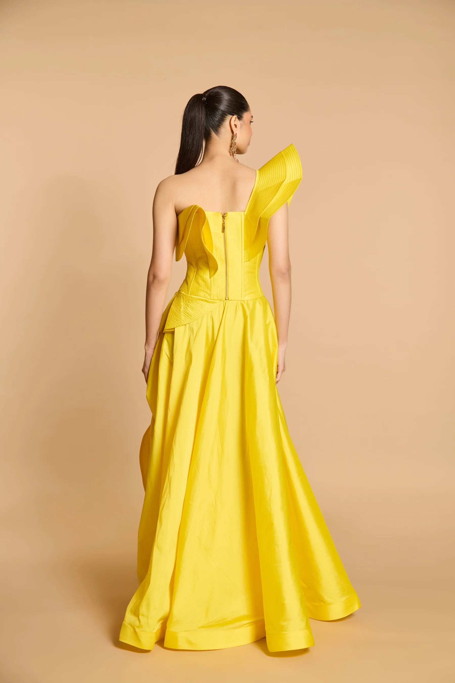 Spectrum umbrella slit skirt yellow