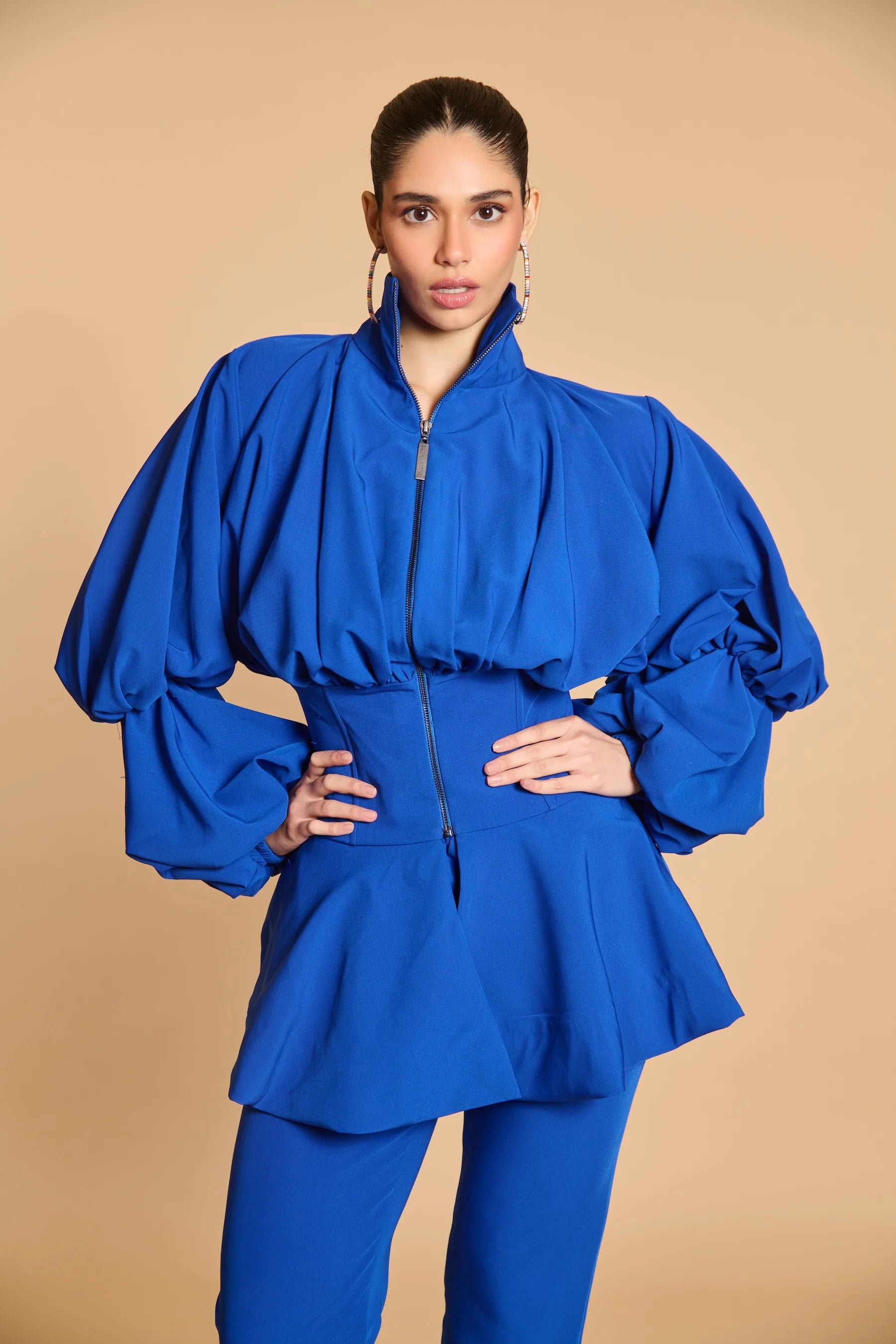 Spectrum balloon jacket blue