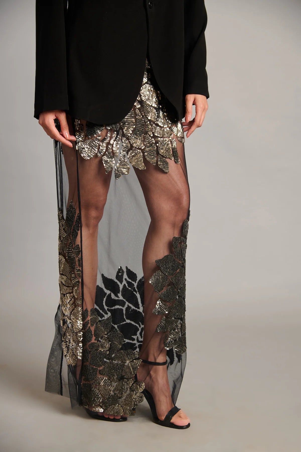 NS sequin sheer skirt