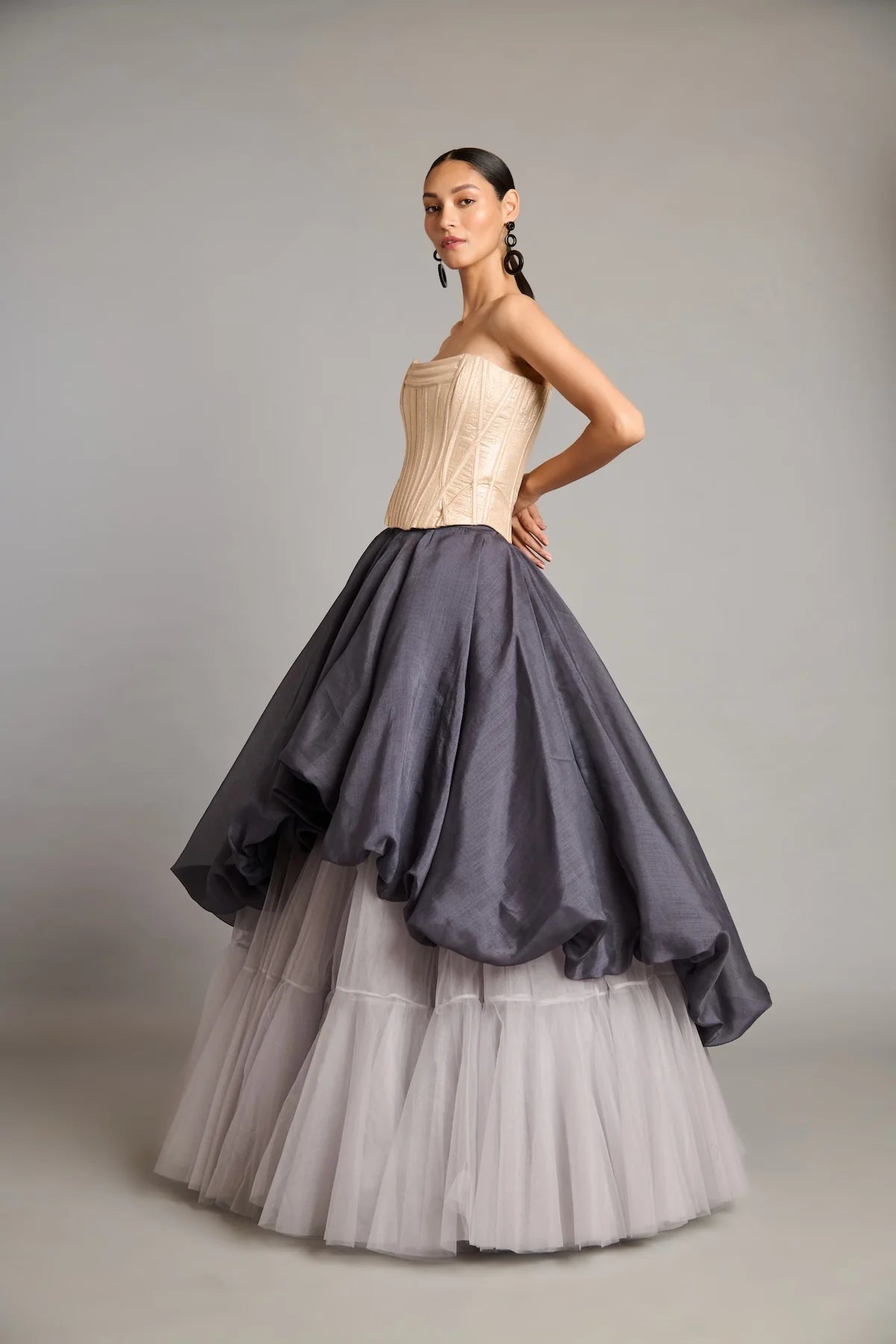 NS charcoal bauble skirt
