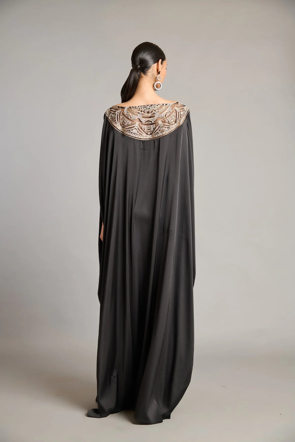 NS black zari kaftan