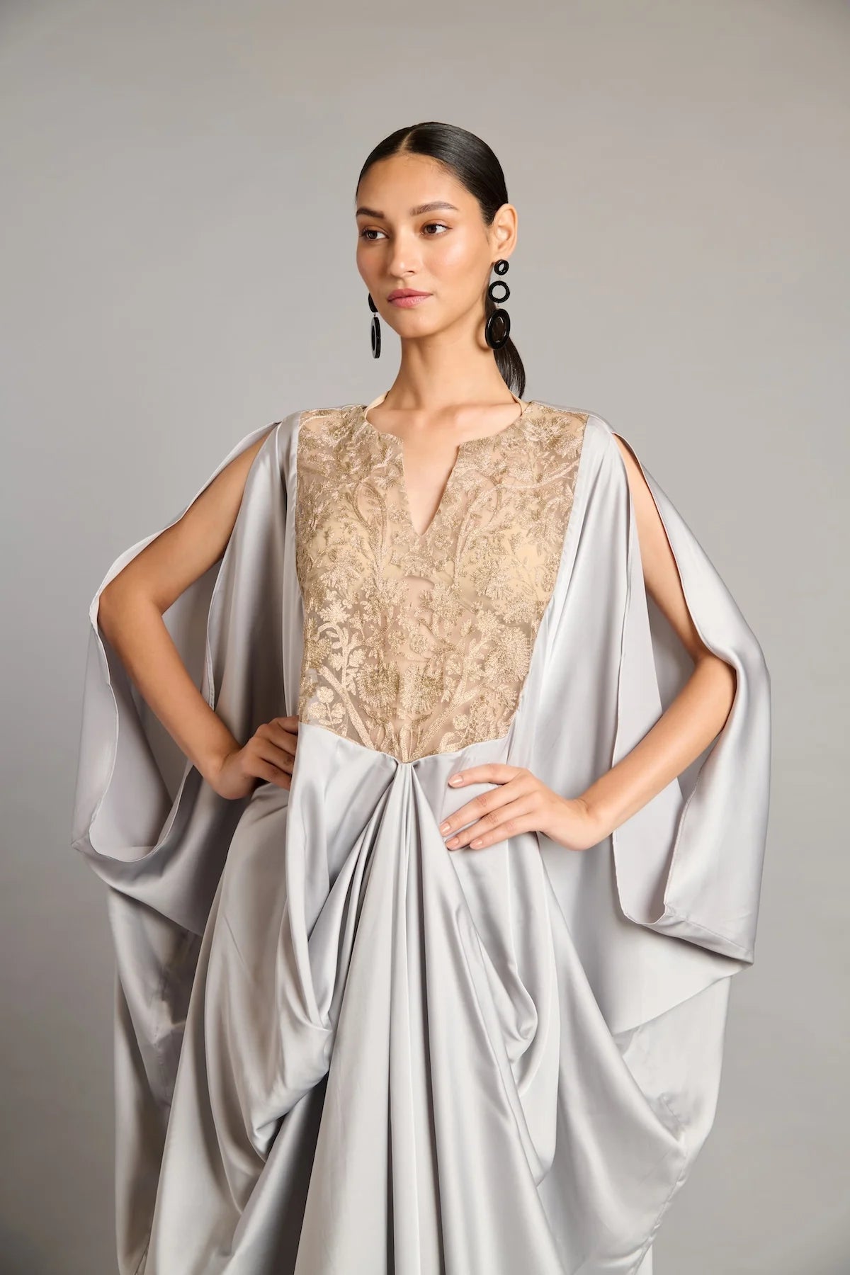 NS steel zari forest kaftan
