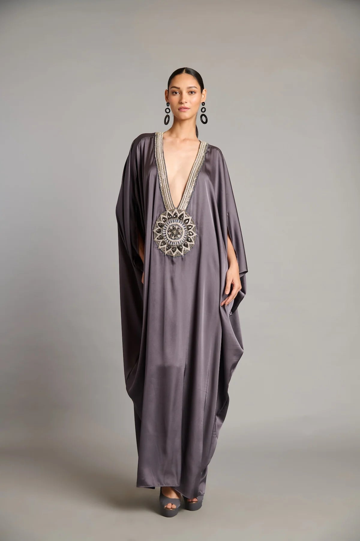 NS charcoal mandala kaftan