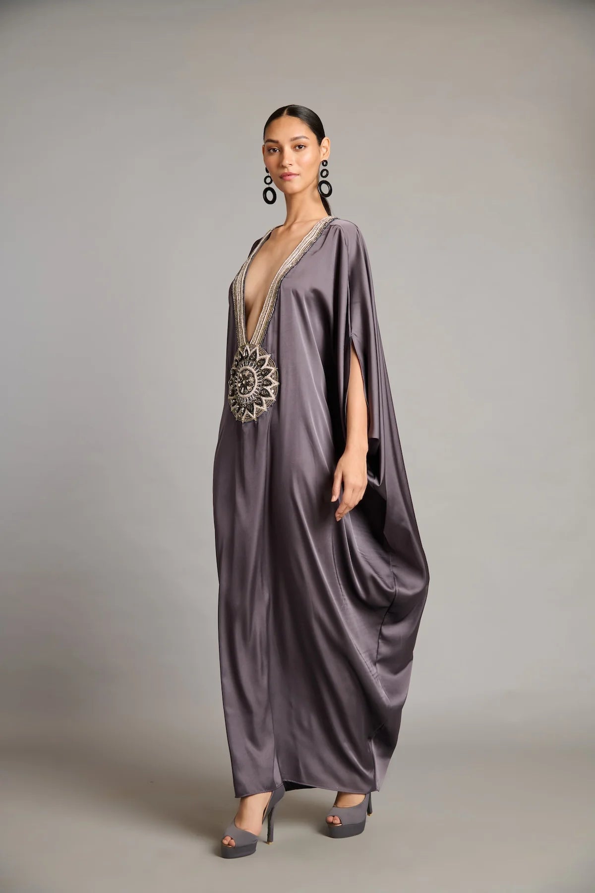 NS charcoal mandala kaftan