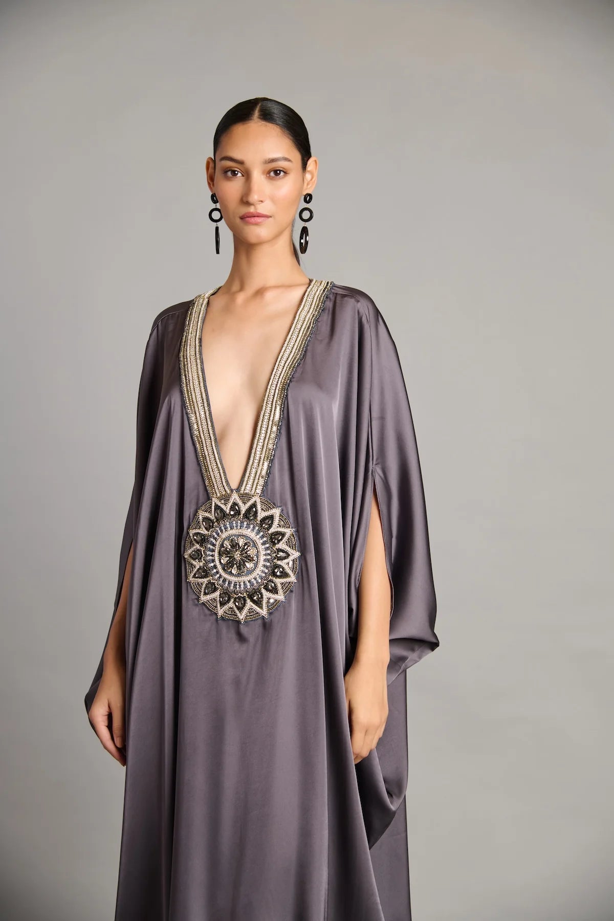 NS charcoal mandala kaftan