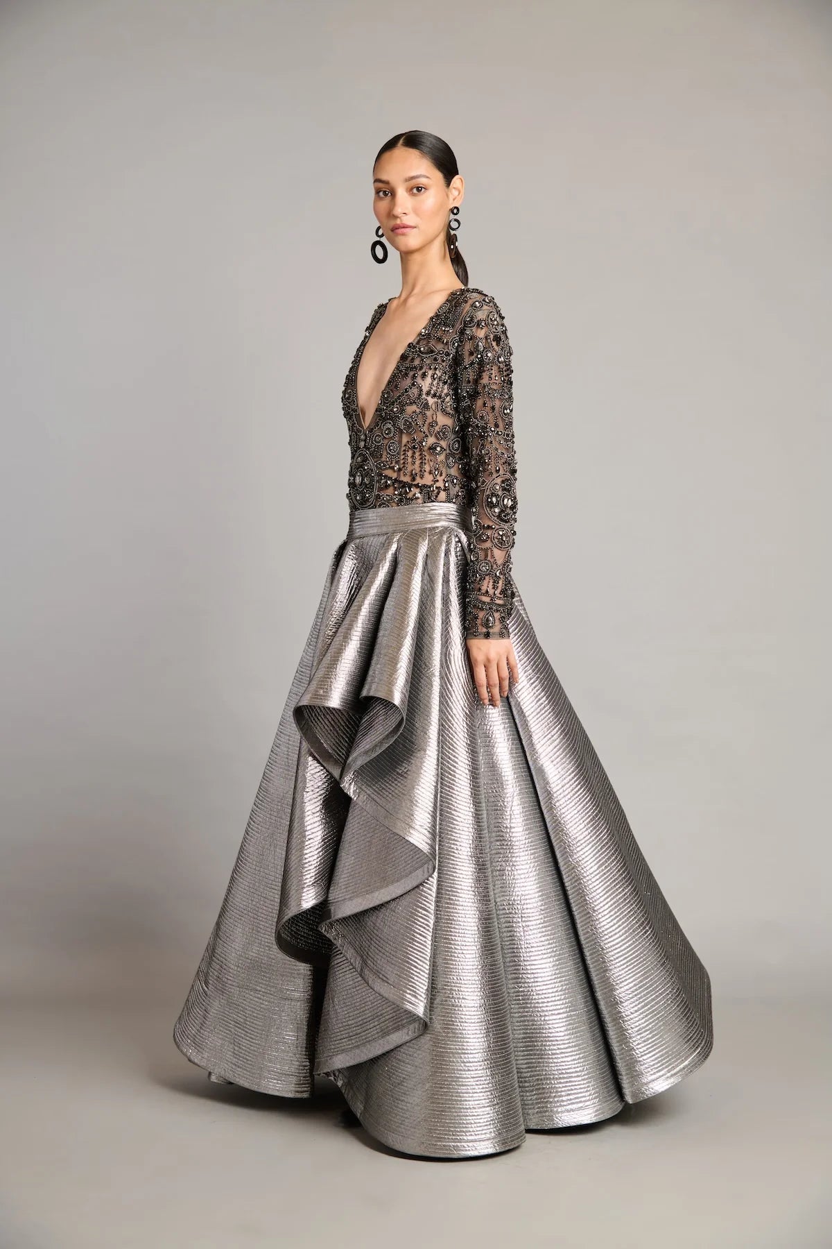 NS quilted asymmetric skirt