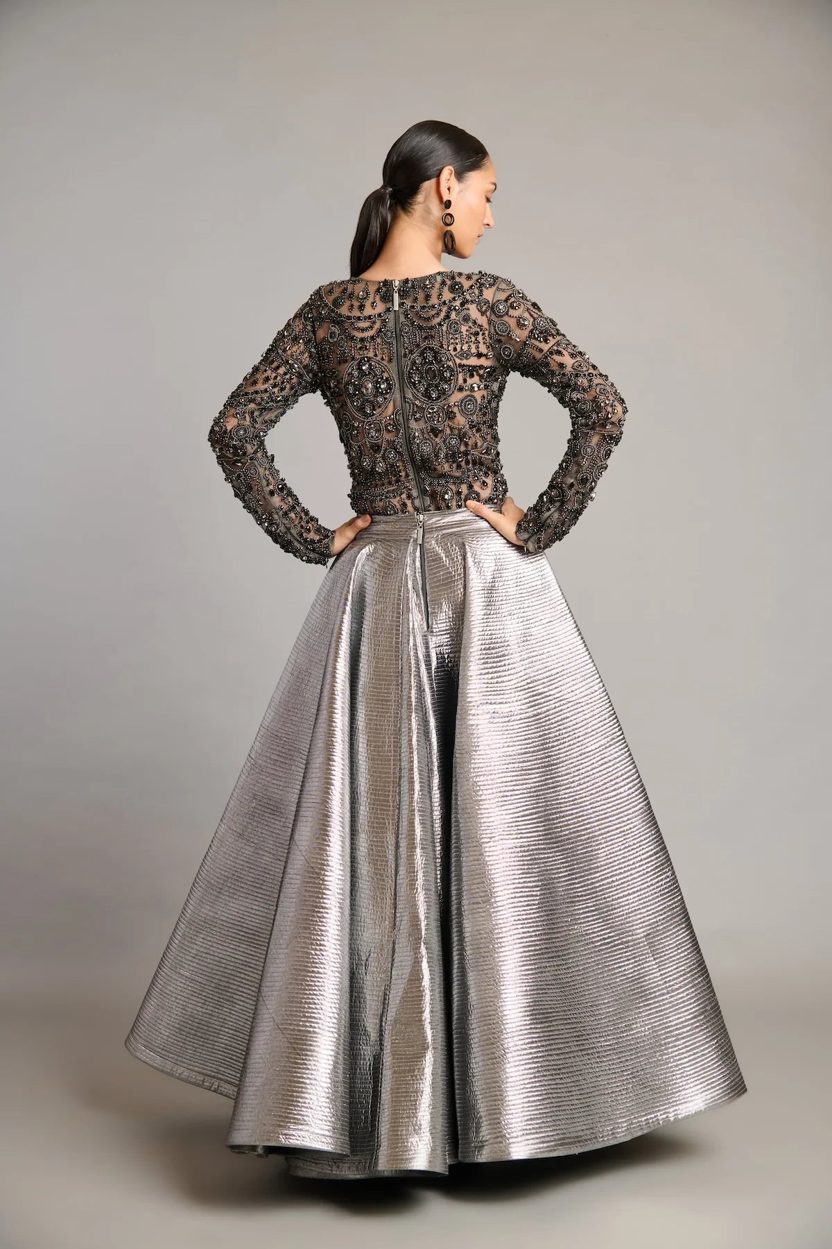 NS quilted asymmetric skirt