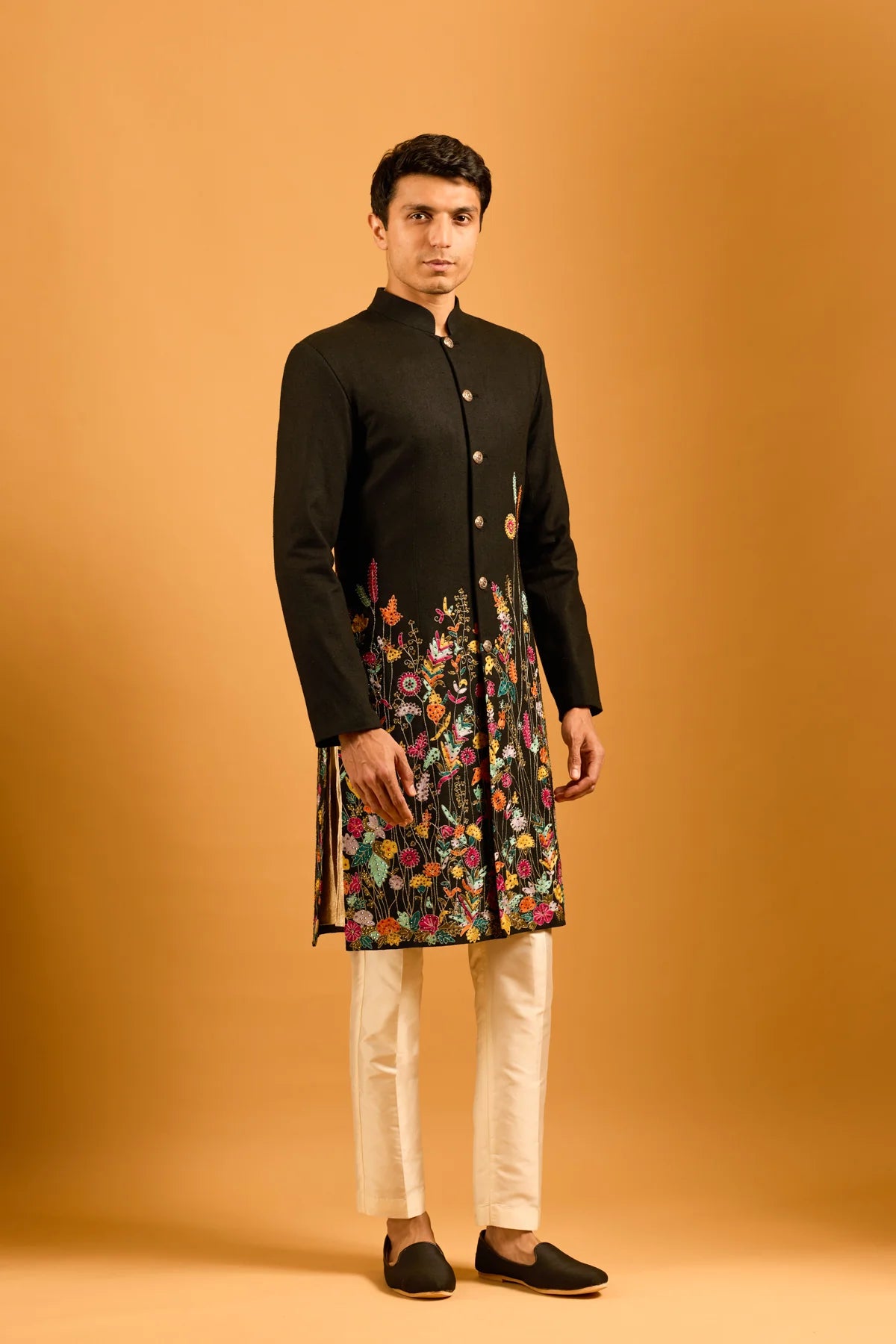 Trifecta Black Forest crystal sherwani