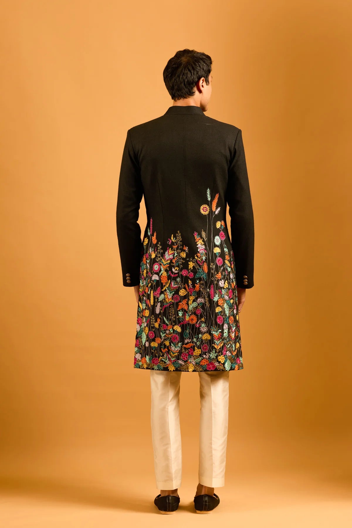 Trifecta Black Forest crystal sherwani