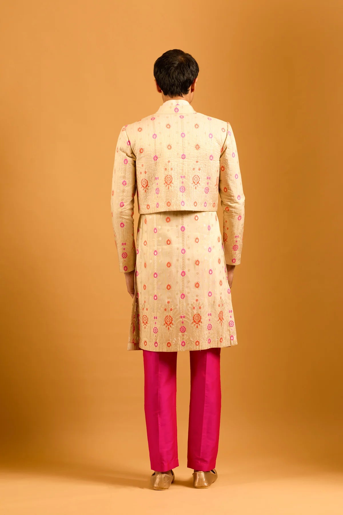 Trifecta fuschia-orange booty crop jacket