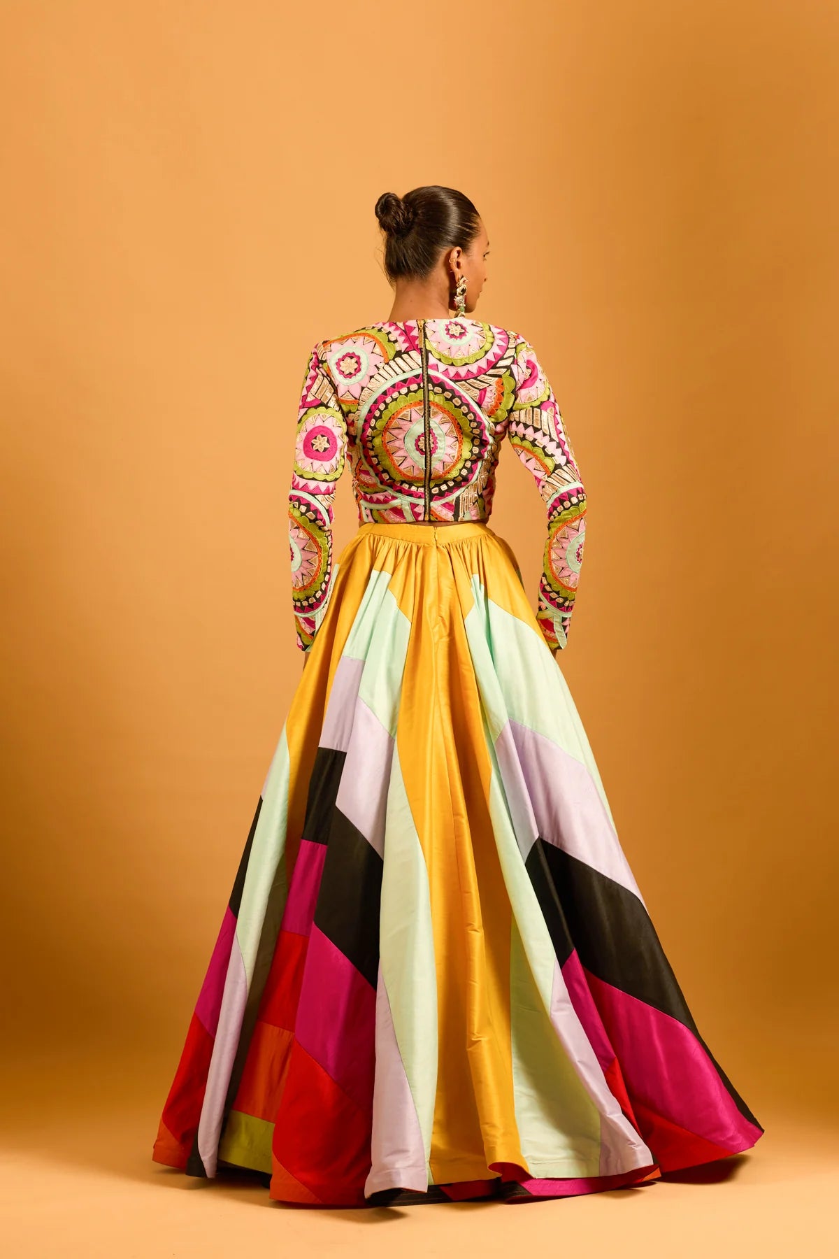 Trifecta multicolor mandala top