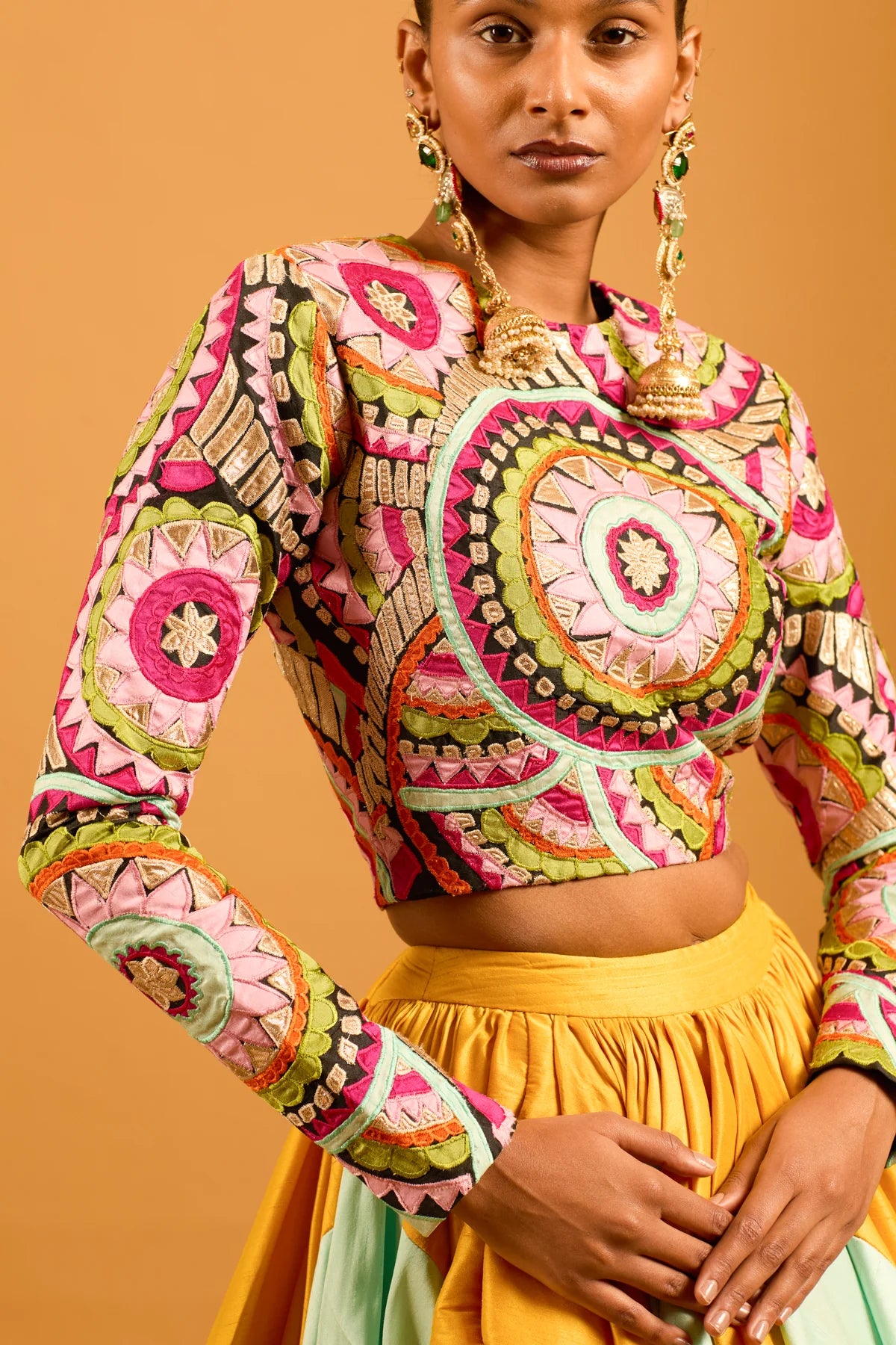 Trifecta multicolor mandala top