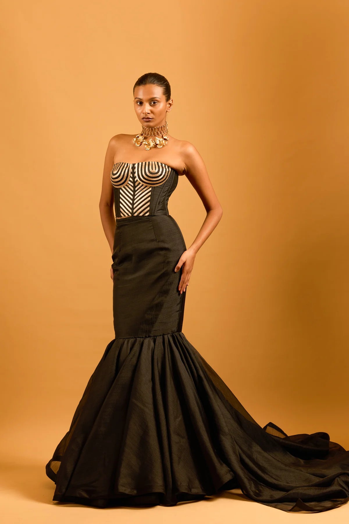 Trifecta black mermaid skirt