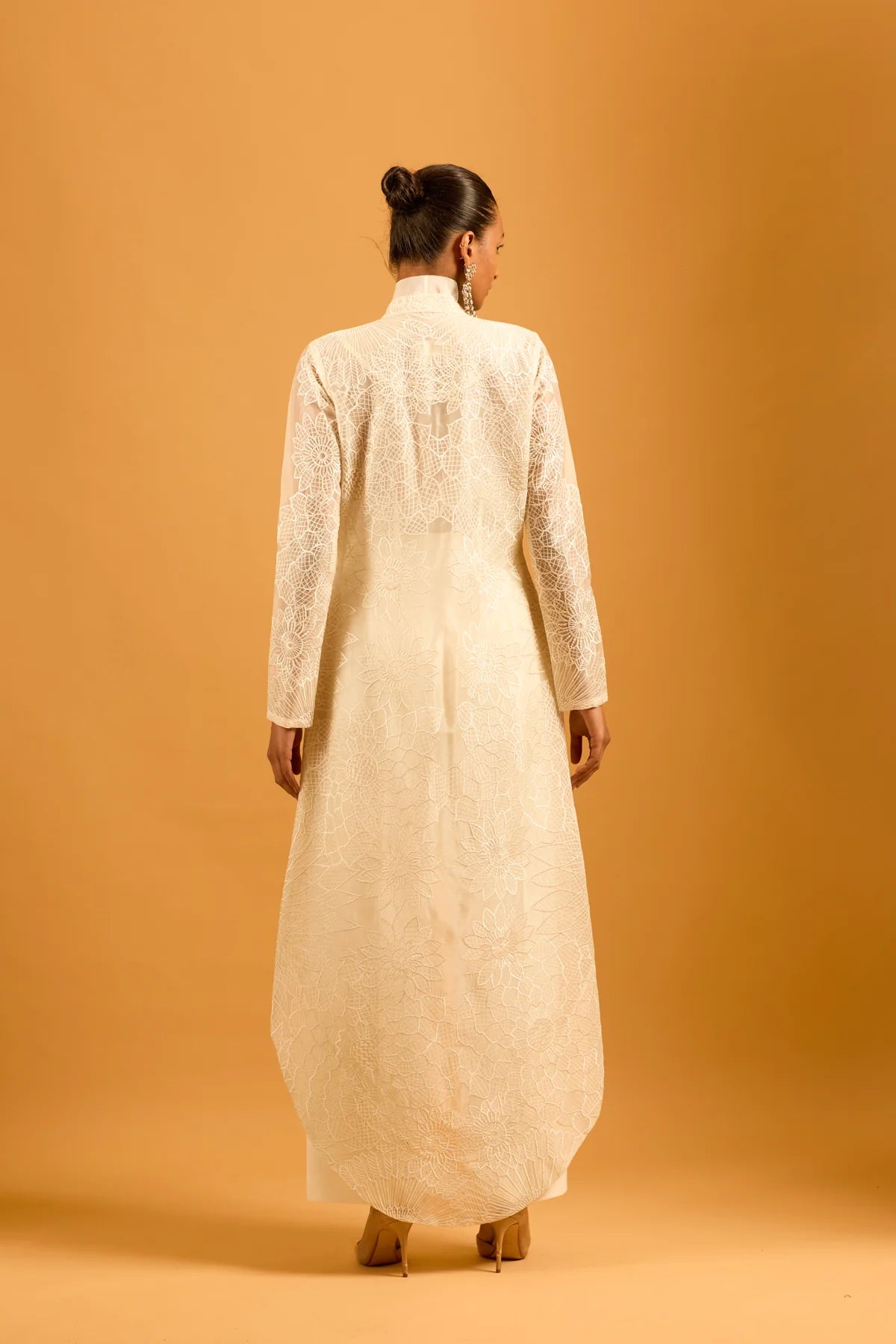 Trifecta ivory lattice jacket
