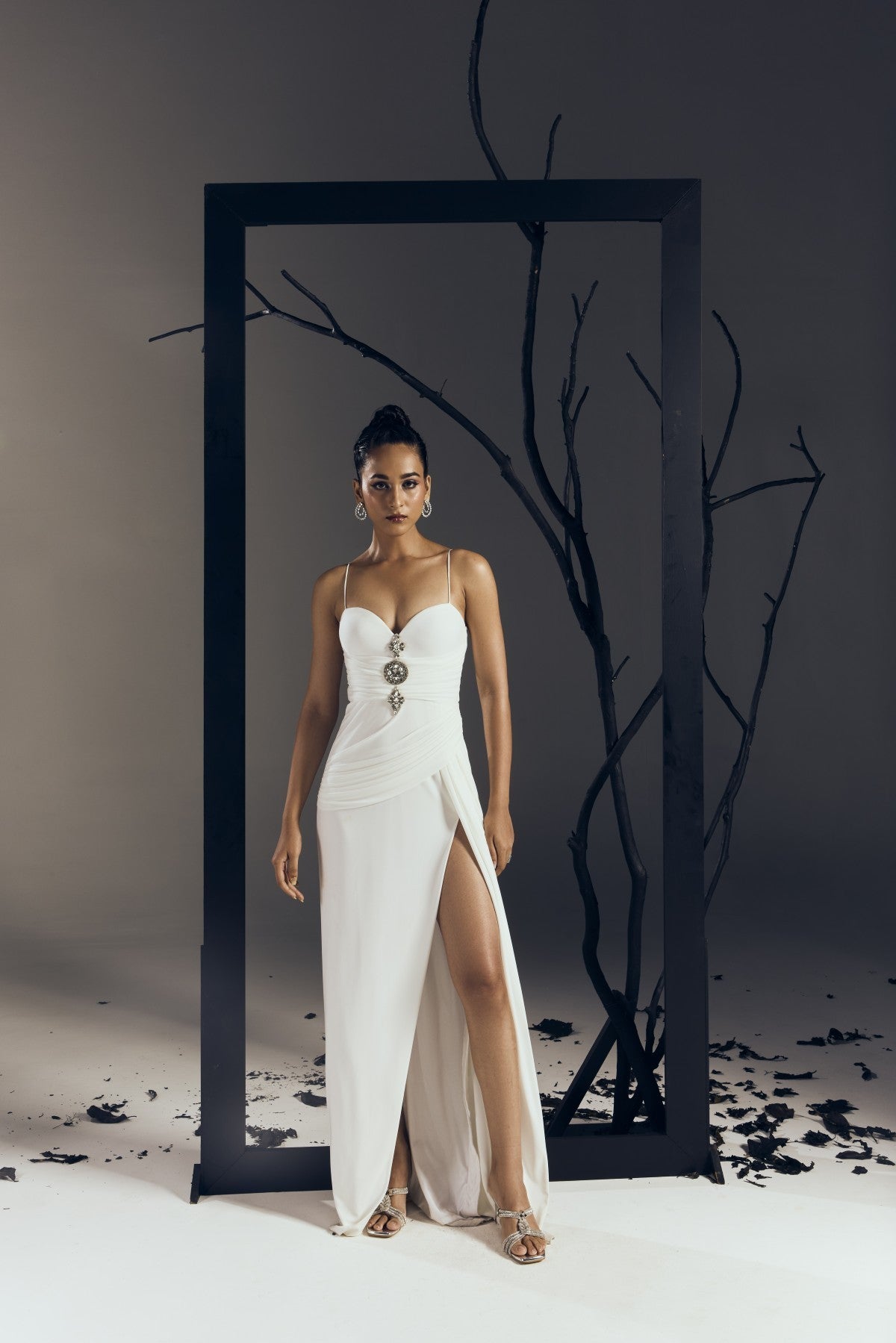 LONG DRAPED GOWN
