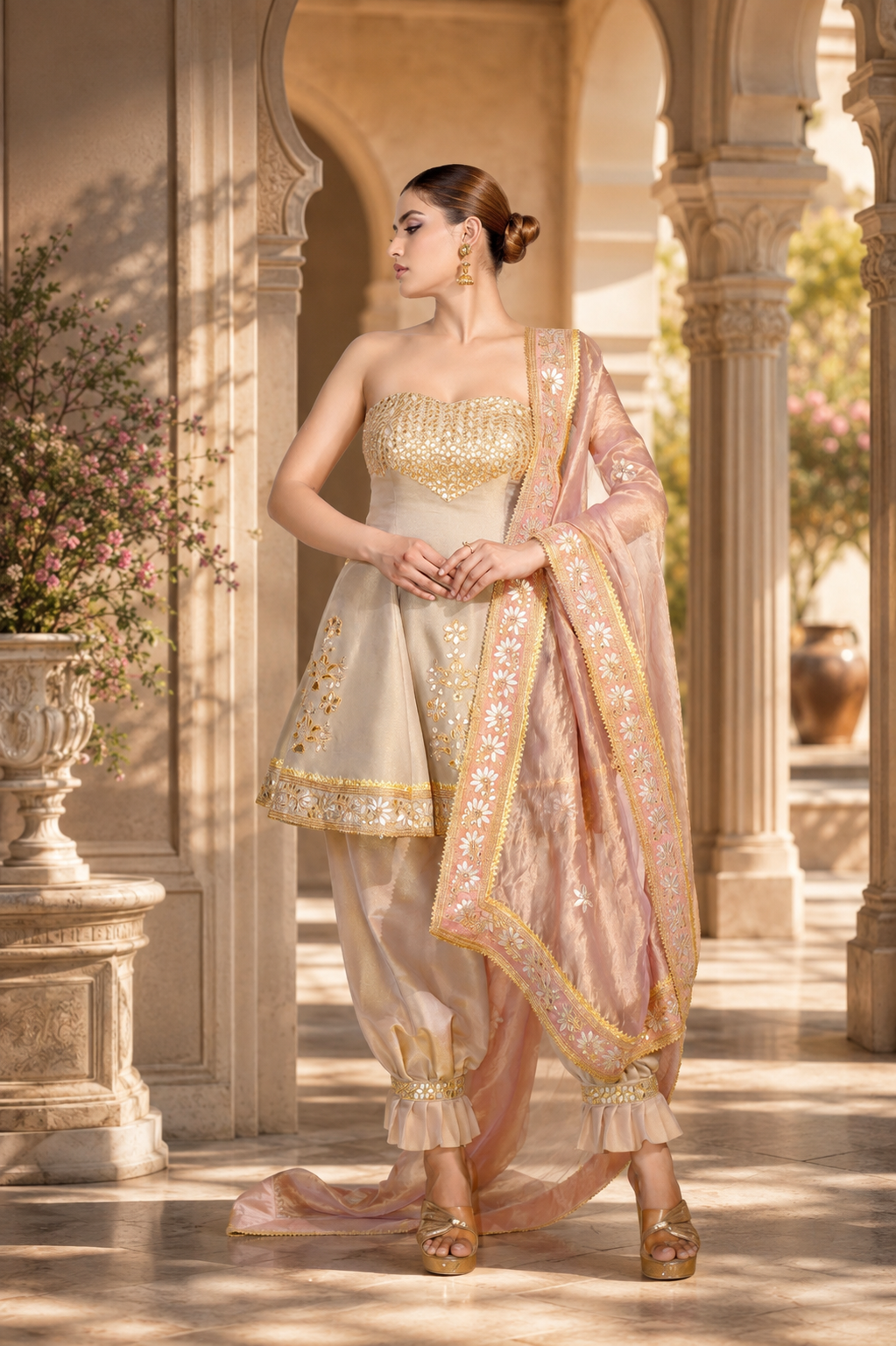 Tube Shirt with Pakistani Salwar