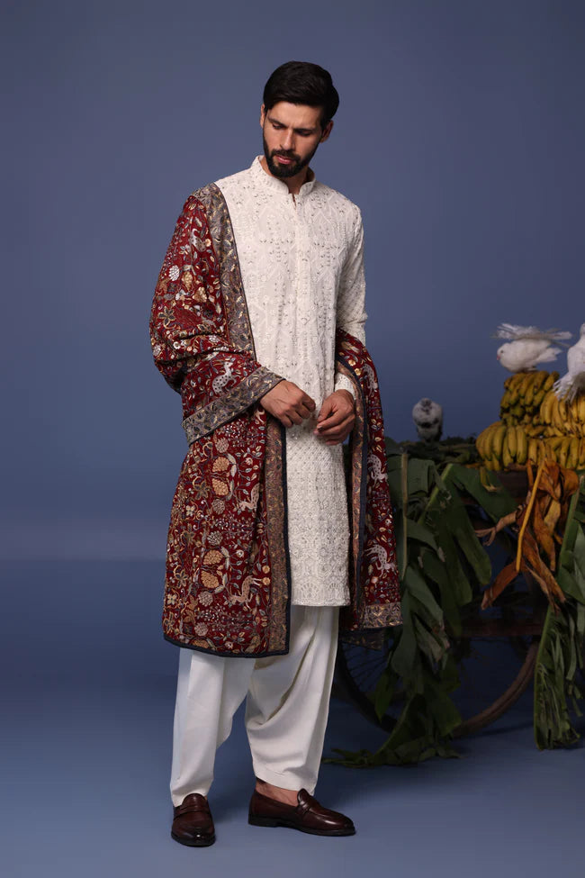 Tajdaar Ivory Kurta Set