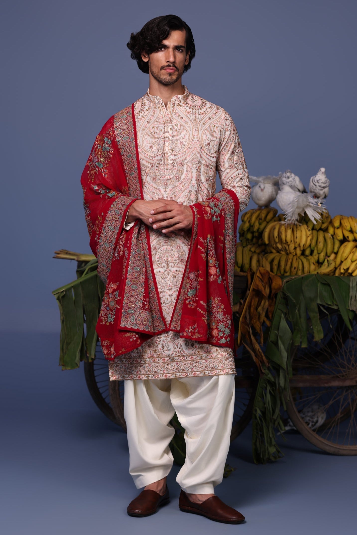 Khusro Pink Kurta Set