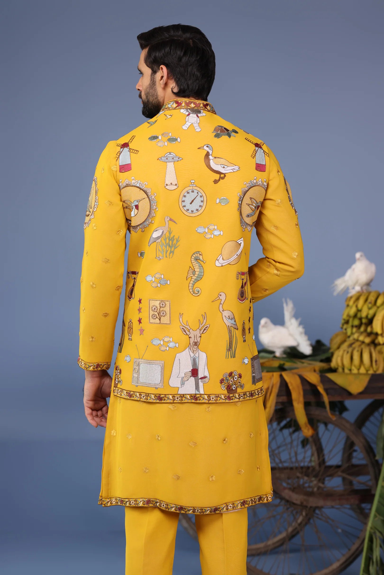 Kainaat Haldi Kurta Jacket Set