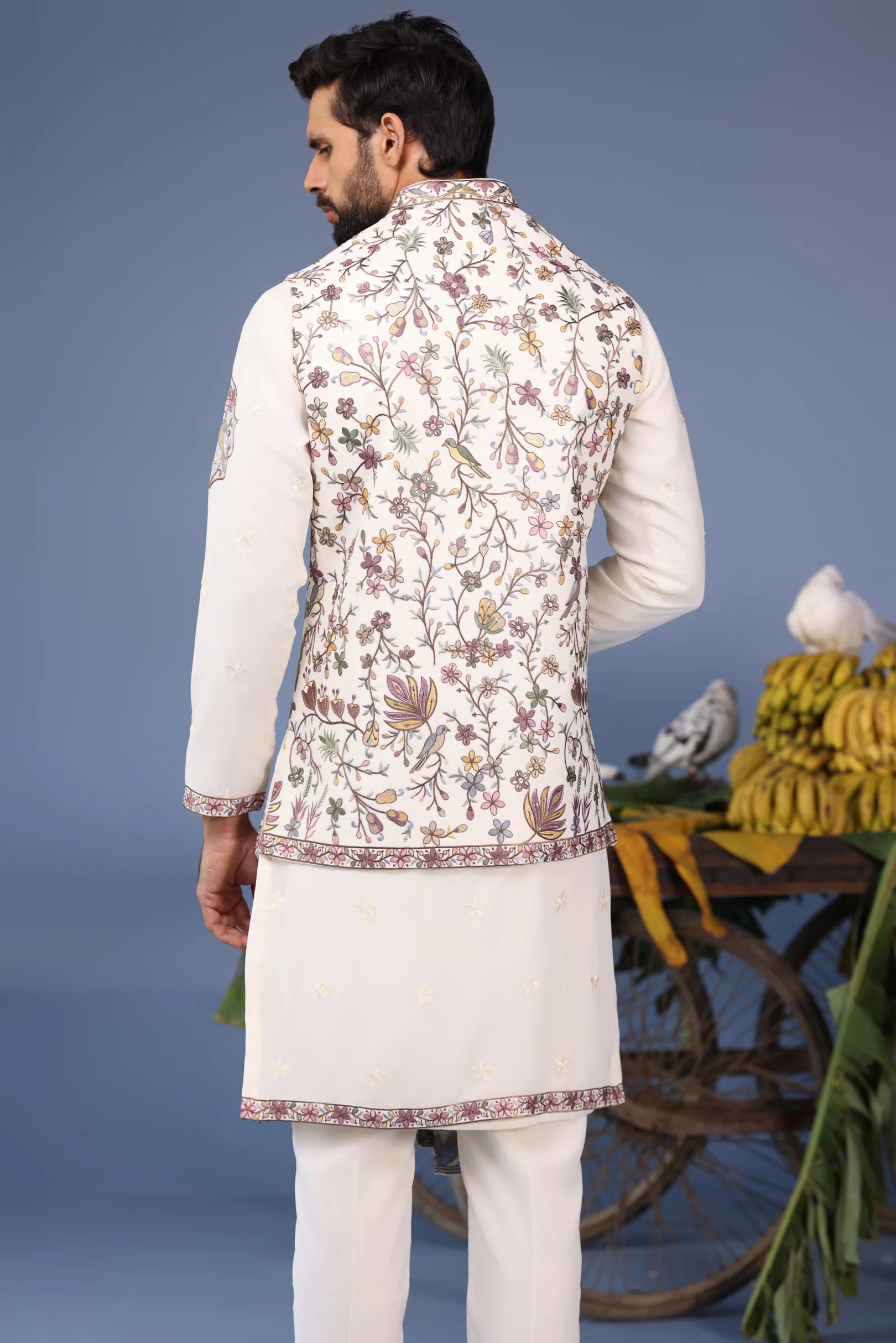 Asim Wild Grace Ivory Kurta Jacket Set