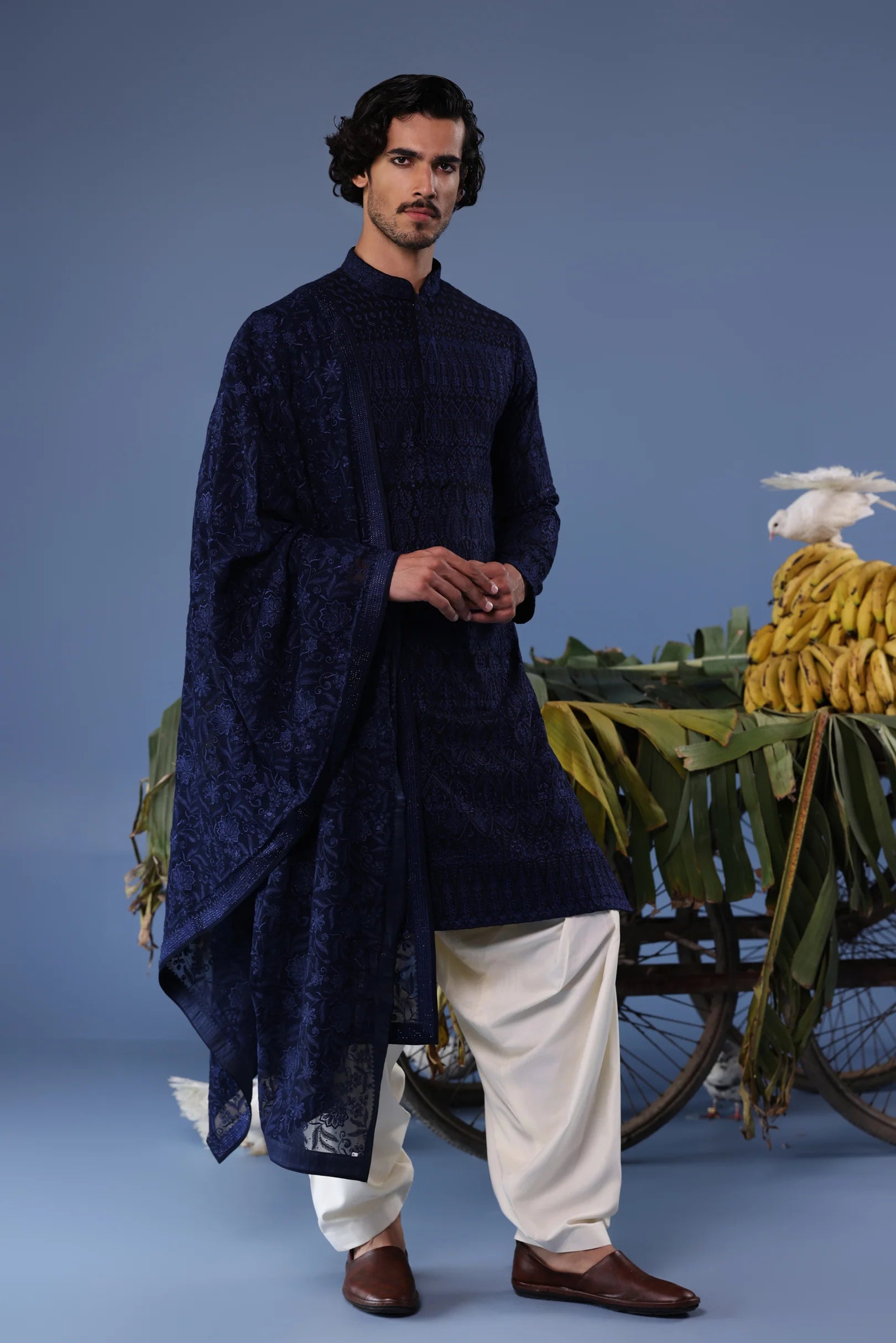 Daniyaal Navy blue Kurta Set