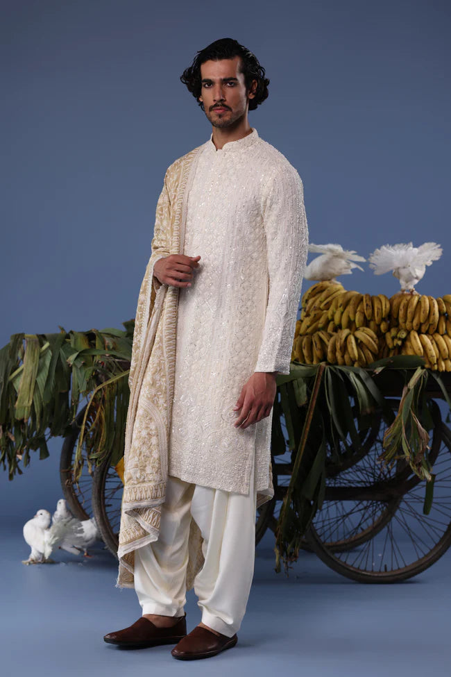 Arham Cream Kurta Set