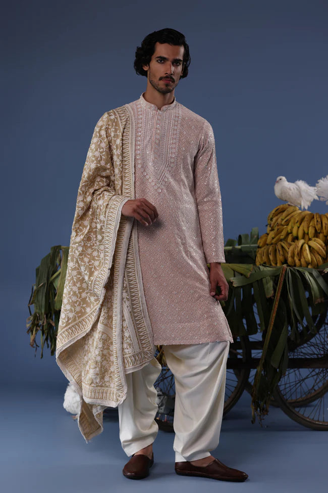 Basir Pink Kurta Set