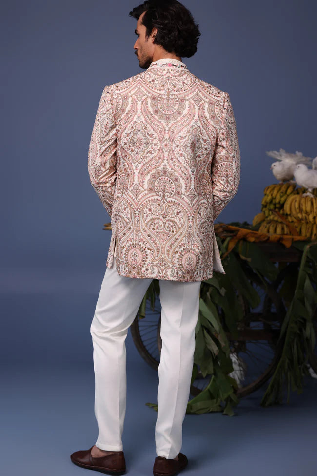 Idrees Kashmiri Multi Coloured Jodhpuri Set