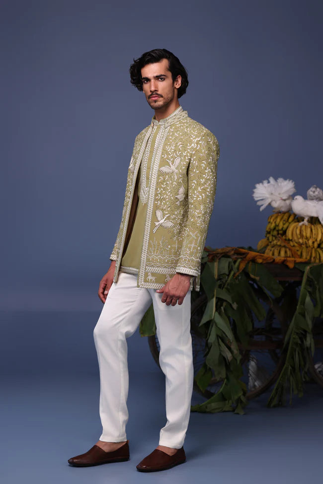 Farukh Mehndi Jodhpuri Set