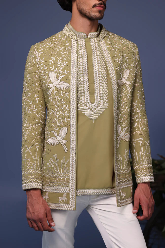 Farukh Mehndi Jodhpuri Set