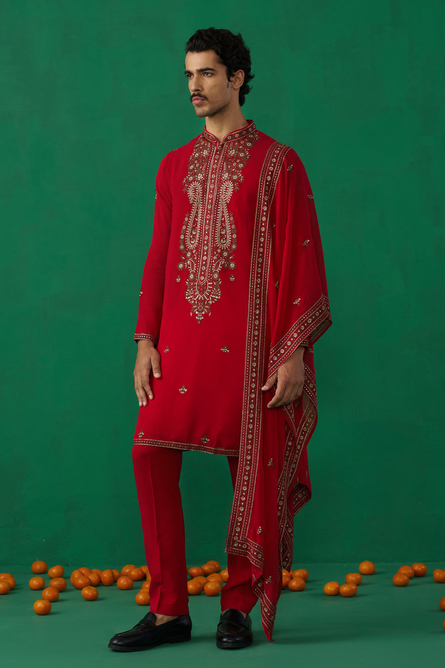 ARABIC RED KURTA SET