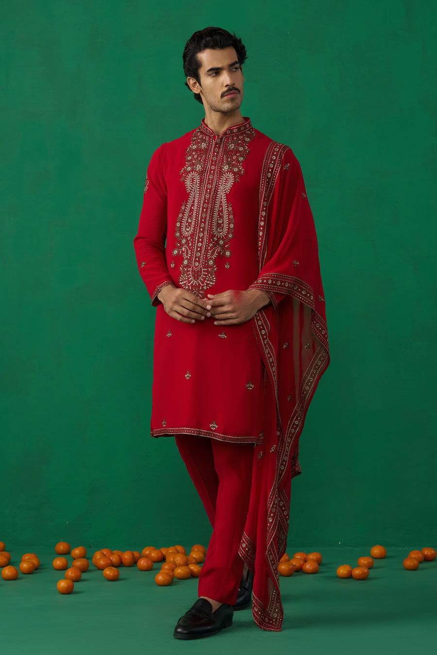 ARABIC RED KURTA SET