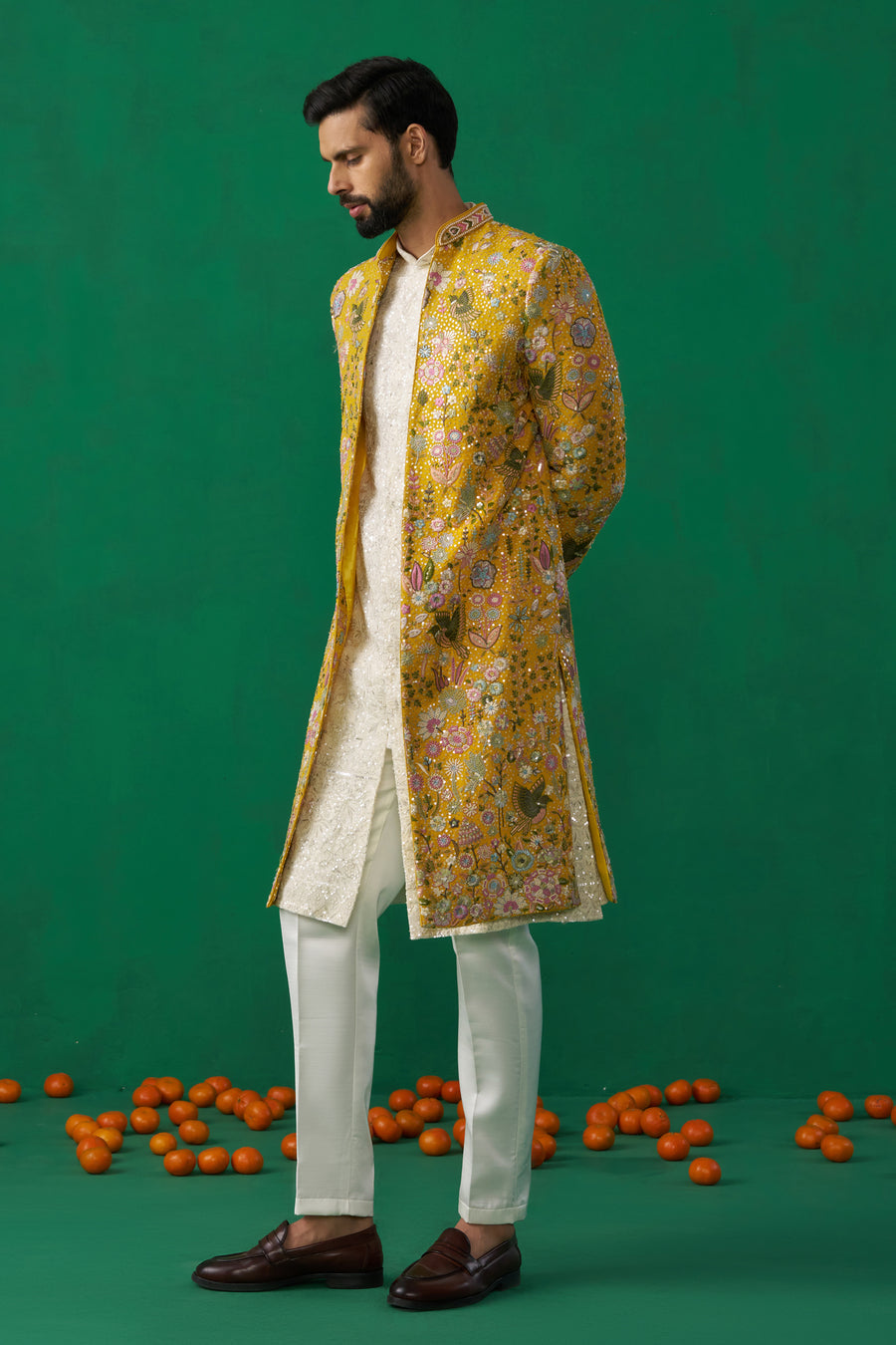 Phoolpankh Haldi Indowestern Set