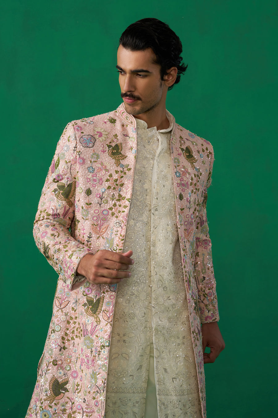 PHOOLPANKH PINK INDOWESTERN SET