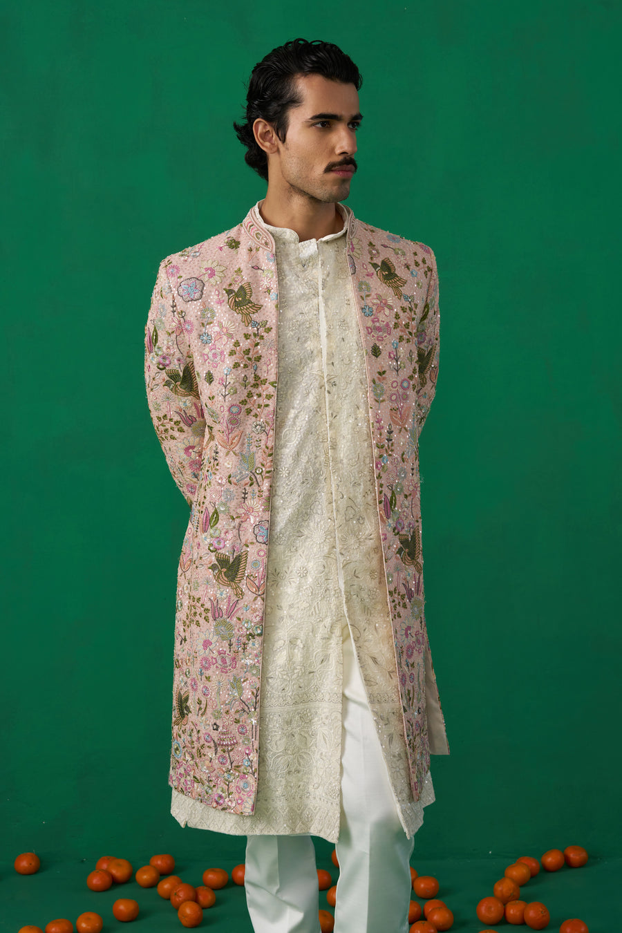 PHOOLPANKH PINK INDOWESTERN SET